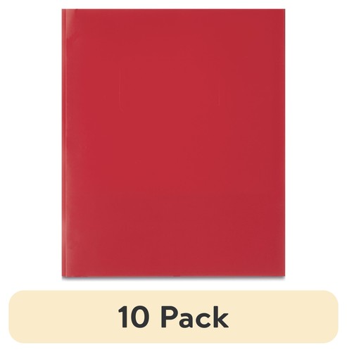 (10 Pack) 3-Prong Paper Folder, Solid Red Color, Letter Size - Picture 11 of 12