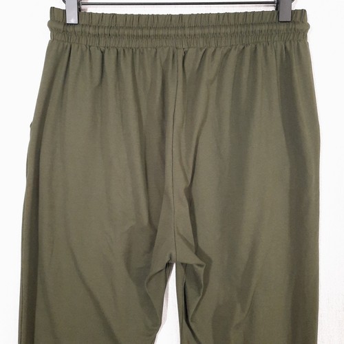 Leggings Depot Joggers Puño de Pista Pantalones de Sudadera Talla Mediana Bolsillos Verde Oliva - Imagen 7 de 11