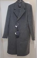 Prada Gray Single Breasted mens Wool Coat.new with tags Size Large