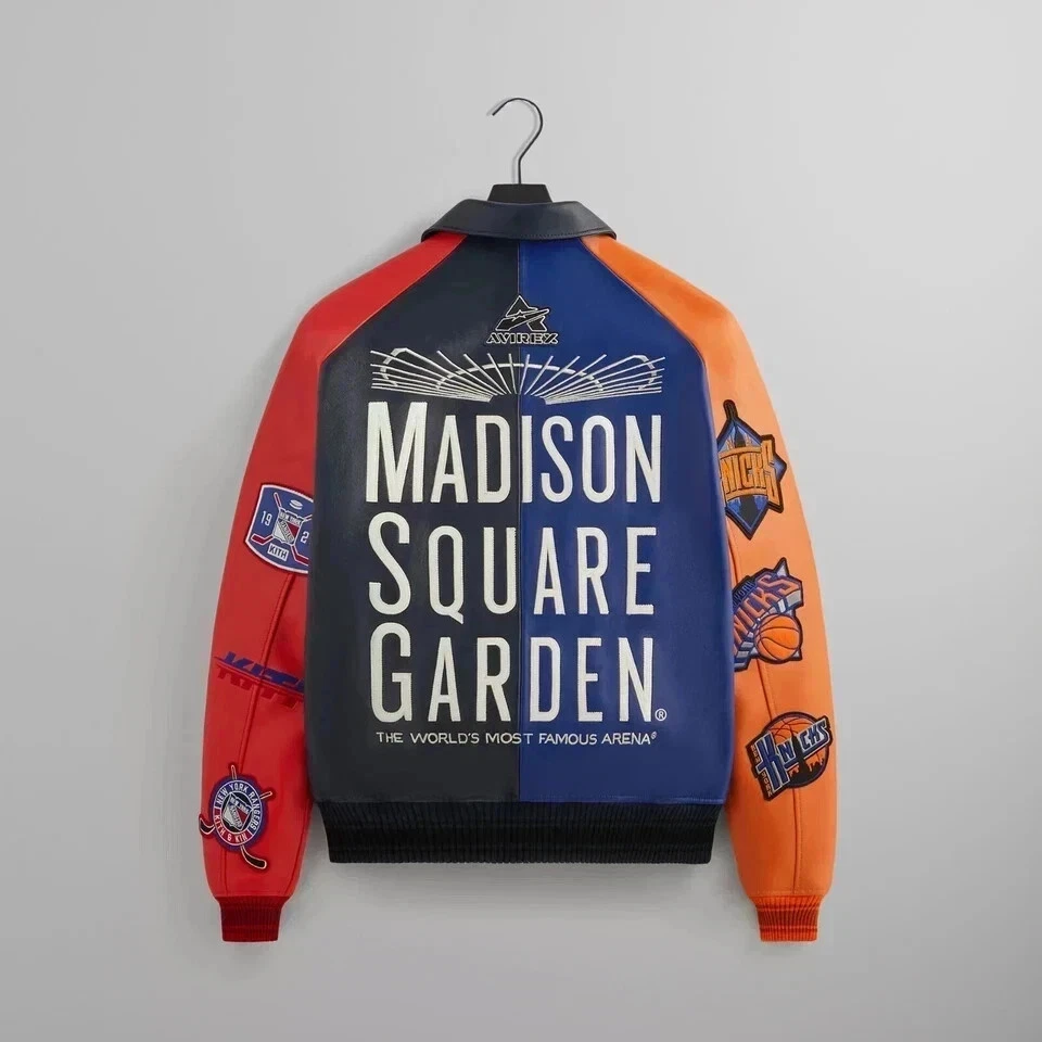 Mens Avirex Madison Square Garden Varsity Leather Jacket Knicks Edition All Size - Image 2 of 4