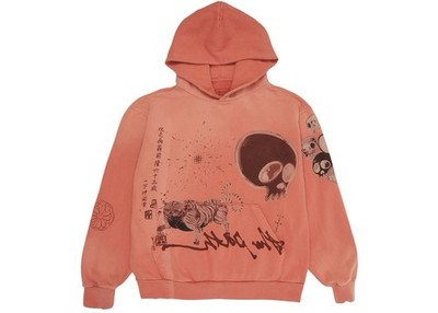 Travis Scott Cactus Jack x Takashi Murakami Pink Fleece Graphic Print Hoodie 2XL