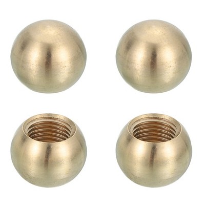 4pcs M10x16mm Thread Cap Nuts Knob Brass Ball Lamp Decoration Screw Caps Nut