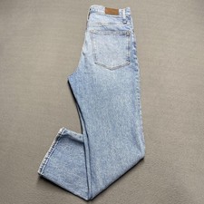 Madewell Jeans Womens 30 The Perfect Vintage Straight Light Wash Ripped Knee