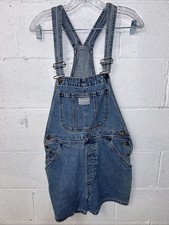 Vintage Levi s Overalls Shorts Two Horse White tag 90s Sz L Shortalls Denim E5