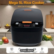 5L Large Capacity Multi Functional Electric Rice Cooker, 900W High-Power Fast