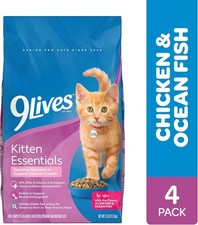 9Lives Kitten Essentials Dry Cat Food 2.5lb, 4 Pack – Exp 06/04/26 NEW 2.70 per pound