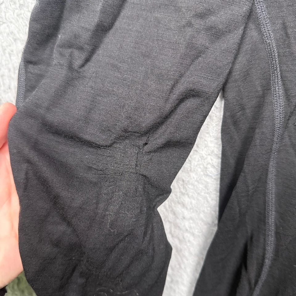 Camisa Smartwool Para Hombres XL Negra Manga Raglán Lana Merino Capa Base Senderismo *LEER Foto 3 de 4