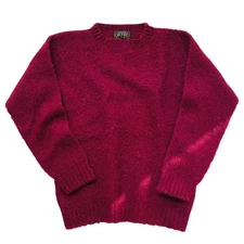 BEAMS PLUS Shaggy Dog Sweater M Burgundy Scotland Ivy Style F/S