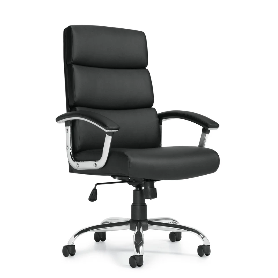 Offices to Go OTG11858B Luxhide High Back Conference Executive Chair Chrome Base - Image 2 of 3