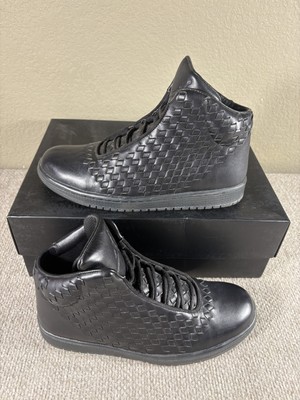 Jordan Shine Shoes Mens Size 8 Woven Leather High Top 689480-010 Nike Sneakers