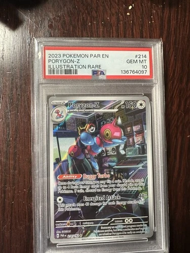Porygon-z 214/182 Illustration Rare Par En-paradox Rift Pokemon PSA 10