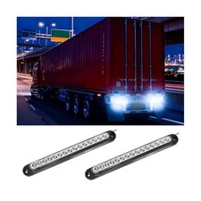 2PCS 10 Inch 15 LED Trailer Tail Light Bar, Vehicle Stop Turn Tail Lights White