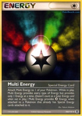 Slightly Played, English - 1 x Pokemon Multi Energy - 103/112 - Rare - Reverse H