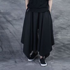 Retro Men's Japanese Harem Skirt Trousers Hakama Hippy Loose Long Pants