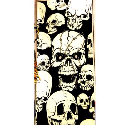 Human Skeleton SCARY SKULLS Door Cover Window Poster Halloween Horror Decoration