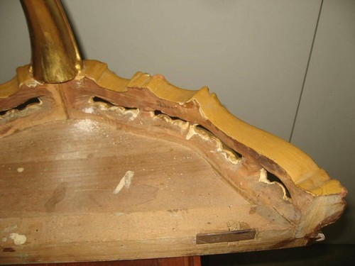 Consolle dorata stile antico. Vintage - Foto 10 di 12