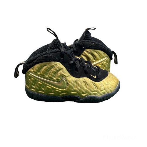 nike little posite pro metallic gold