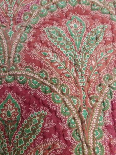 Pottery Barn Marcelle Quilted Paisley Fan Standard Sham Red Green (#B170) - Picture 11 of 12
