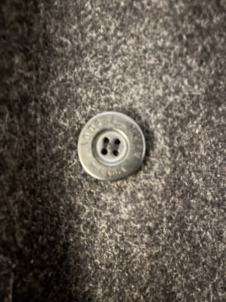 Andrea Brem NY Women's Charcoal Gray Wool Jacket Coat Size Small Double