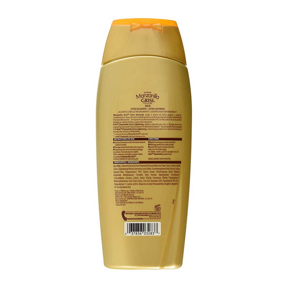 Champú Grisi Manzanilla Chamomile Gold. Aclara el cabello de forma