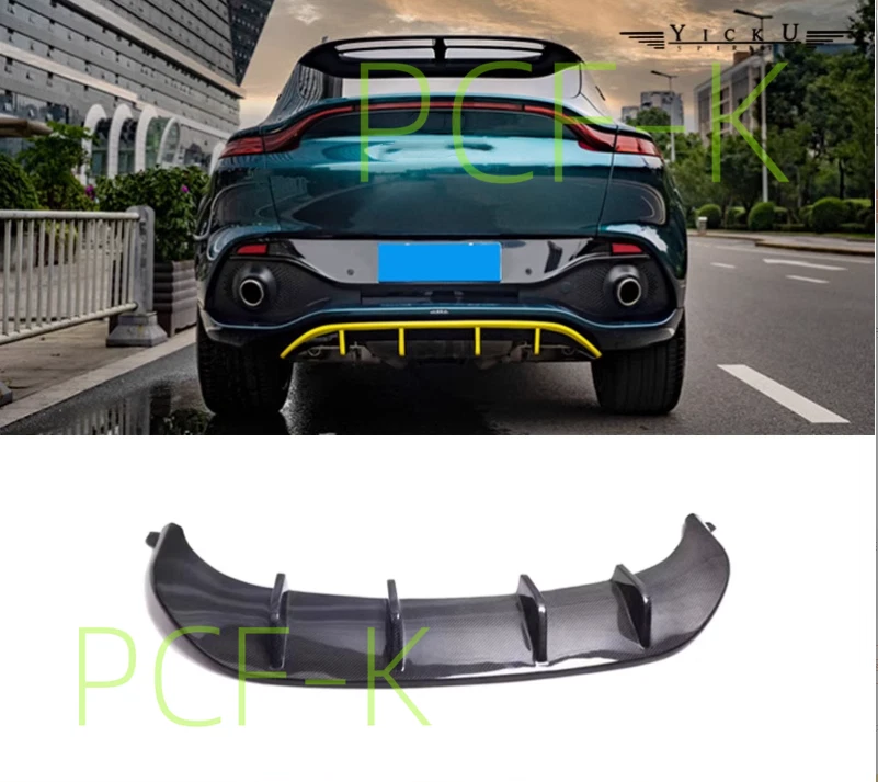tampa do spoiler traseiro lábio traseiro acabamento NOVO ajuste para Aston Martin DBX 2021 fibra de carbono - Imagem 4 de 4