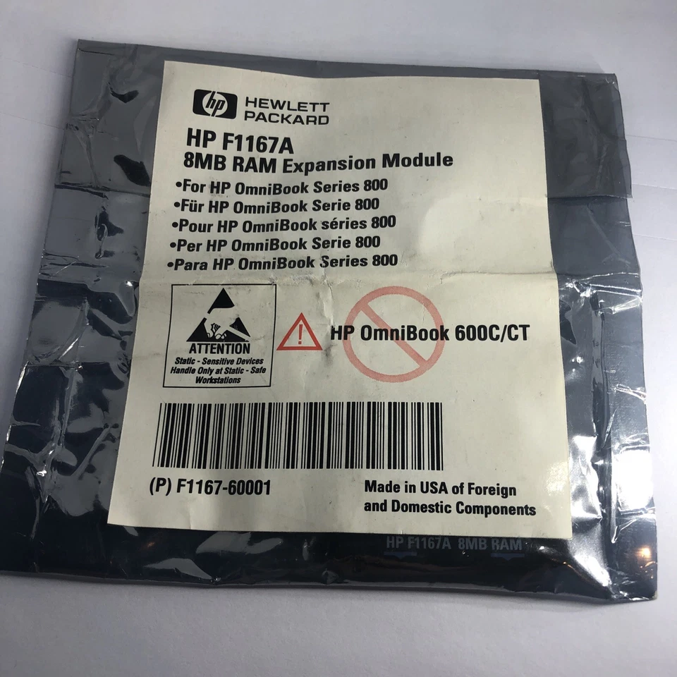  NEW HP OmniBook 800 8Mb RAM Module F1167A IBM OB800 Laptop Memory Vintage Rare - Image 4 of 4