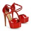 thumbnail 14 - Womens Strappy Platform Sandals Peep Toe Ladies Stiletto High Heel Shoes Size