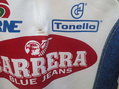 Maillot Cycliste Carrera Tour 1996 - Pantani Vintage - Nalini Blanc Taille 4