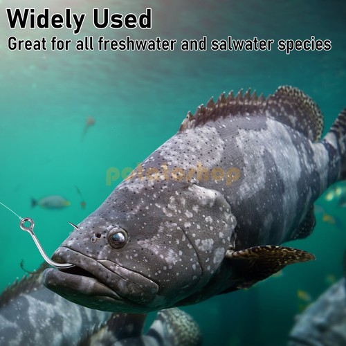 Tuna Inline Circle Hook Single Hook Wide Gap Saltwater Fishing Hooks for Lures - Picture 8 of 34