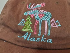 ALASKA Moose Colorful Women's Ball Hat Cap Adjustable Artic Circle Enterprises 