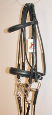 FSS German Posh DARK HUNTER GREEN Comfort Padded Dressage CRANK Bridle