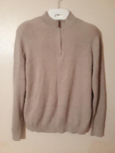 Nordstrom Herren Shop XLARGE BAUMWOLLE Kaschmir MISCHUNG 1/4 Reißverschluss Pullover (A5) - Bild 2 von 9