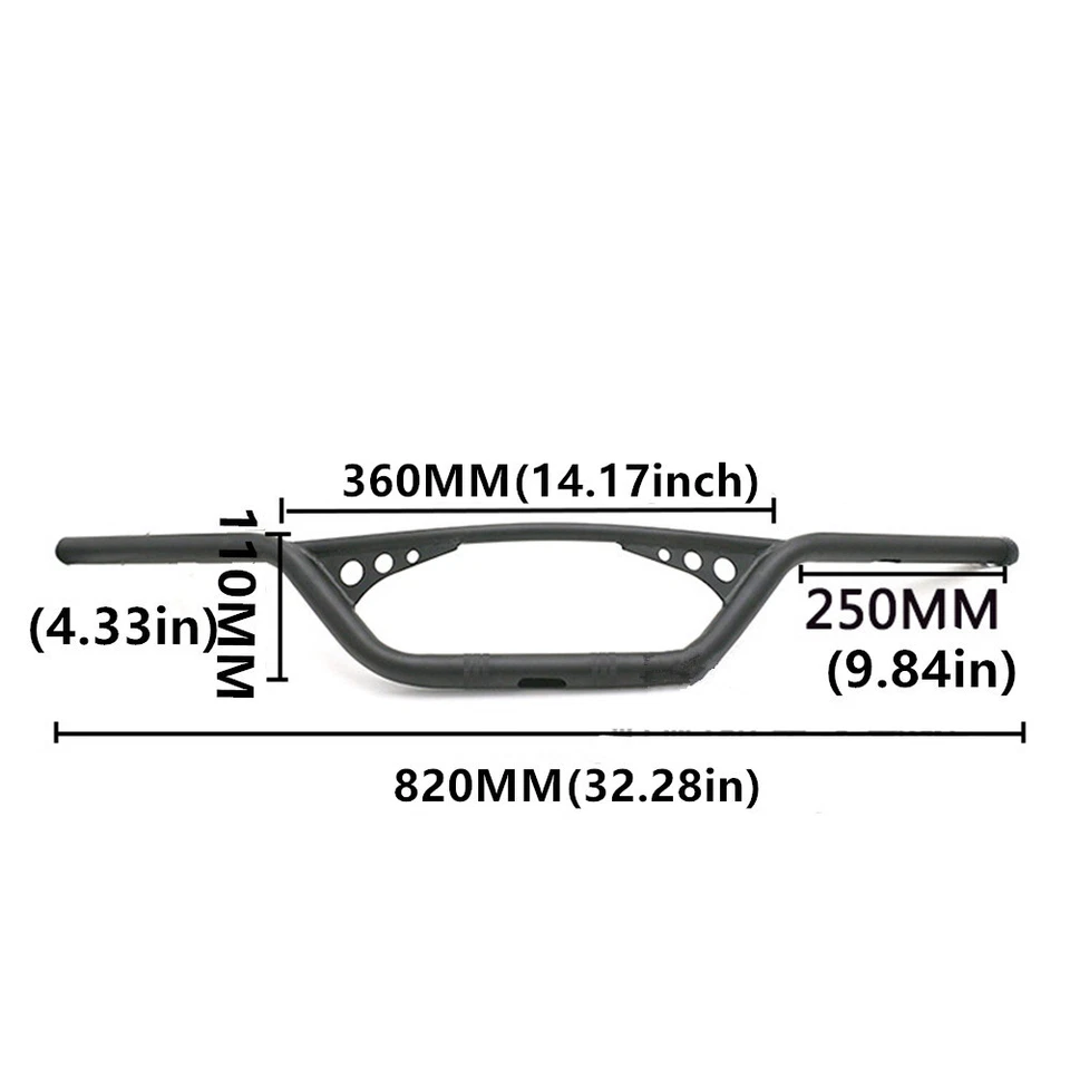 Универсальный 7/8'' 22 мм мотоциклетный сверленный руль тягач руль кафе гонщик - Изображение 2 из 4