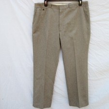 Vintage FARAH Gray Mens Dress Pants 40x30 Straight Leg Pleated Tailored