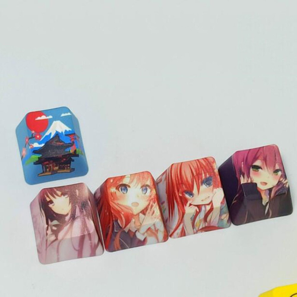 Mechanical Keyboard Snow Mountain Fuji 9 Keycaps Keys PBT OEM R4 Arrow Keys
