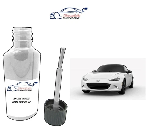 TOUCH UP CAR PAINT 30ML BOTTLE For Mazda ARCTIC WHITE A4D CX-5 MX-5