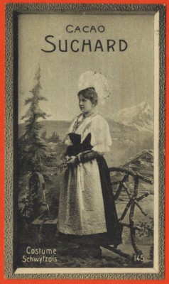Antique chromo-Swytzois costume (Switzerland)-Chocolate suchard--Ref.D.232