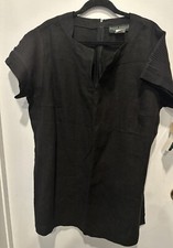 Harve Benard Linen Dress Black Size 18W