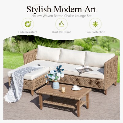 Outdoor Furniture Rattan Furniture Patio Conversation Set Outdoor Wicker Sofa