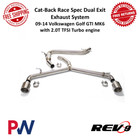 REV9 Cat-Back Race Spec Dual Exit Exhaust System For 2009-14 Volkswagen Golf GTI