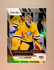 JUUSE SAROS 2023-24 O-Pee-Chee OPC Black Rainbow Foil 001/100 🔥#1 FIRST🔥
