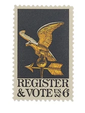 Scott  #1344... 6 Cent...Register & Vote ...Single Stamp...See Pics