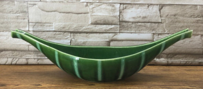 Vintage MCM Green Hull Gondola Planter