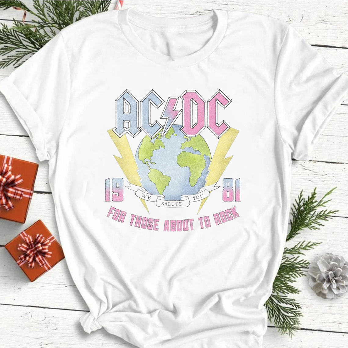 ACDC T Shirt for Those About White Unisex S-234XL Shirt AC339