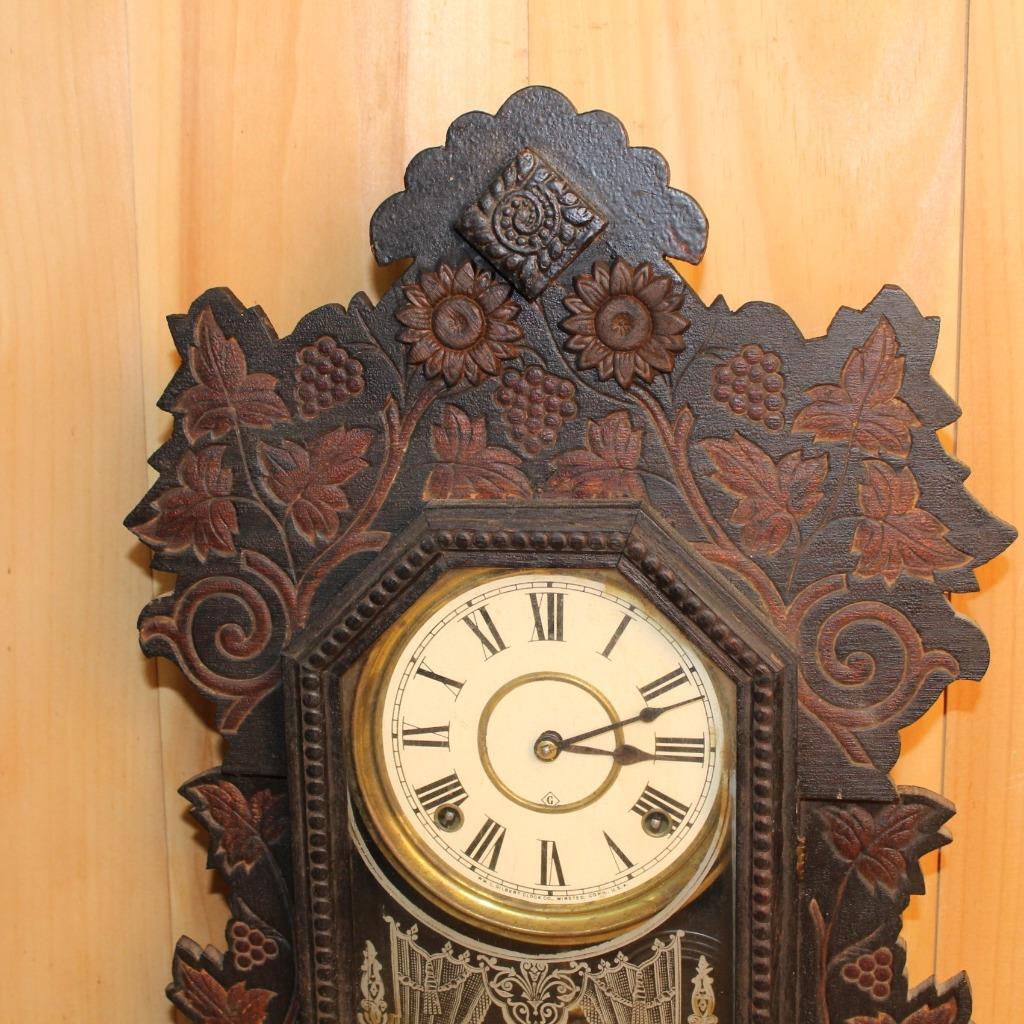 Antique Gilbert 8 Day Oak Parlor Clock ~ Serviced and Running