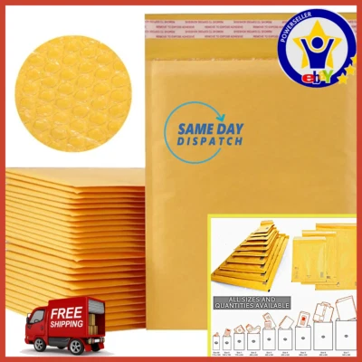 Bubble Padded Envelopes Mailer Bags Gold Mail Postal Wrap All Sizes Jiffy Bags