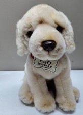 FAO Schwarz Golden Labrador Retriever Puppy Plush Stuffed Animal Dog Blonde 10"