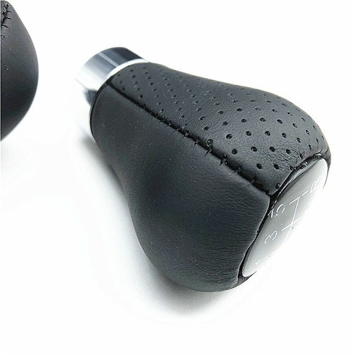 Black Genuine Leather Manual Gear Knob Transmission For Most Manual Gear Lever - Picture 7 of 8