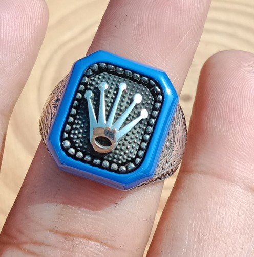 Ottoman Turkish Crown Symbol Men's Ring 925 Sterling Silver Handcrafted Jewelry
