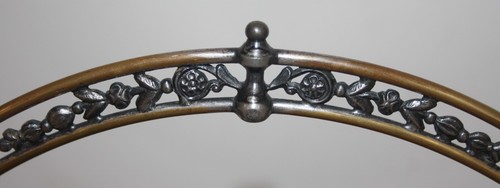 Vintage Quadruple Plated Bridal Basket Tray with Handle Fruit Embossed - Picture 4 of 11